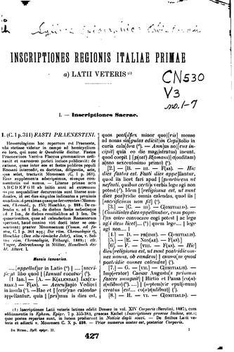 Inscriptiones italiae continens