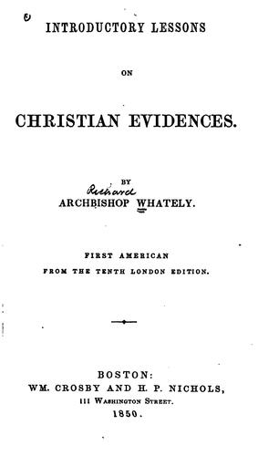 Introductory Lessons on Christian Evidences