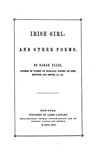 Irish Girl: And Other Poems