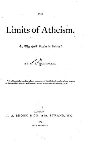The Limits of Atheism. Or, Why Should Sceptics be Outlaws