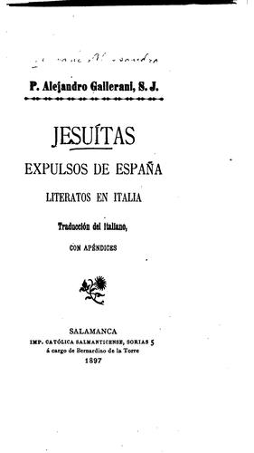 Jesuítas expulsos de España: Literatos en Italia. Traducción del italiano, con apéndices