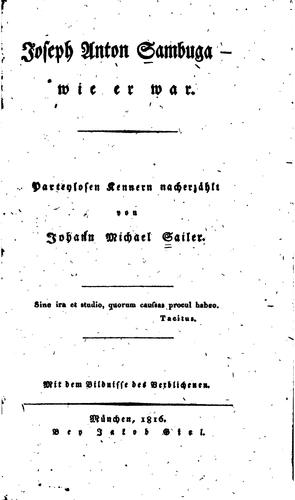 Joseph Anton Sambuga- wie er war