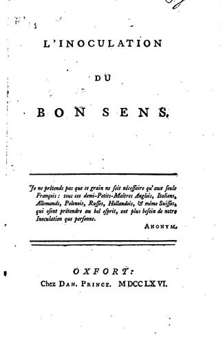 L' inoculation du bon sens
