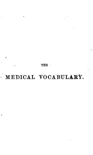 The medical vocabulary