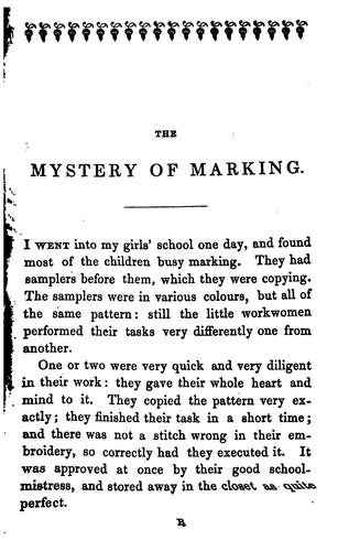The mystery of marking, a parable [by R. Milman]