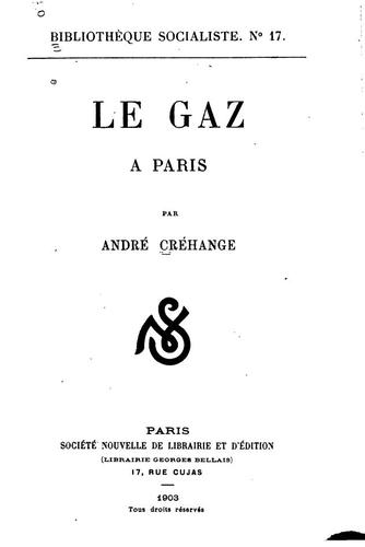 Le gaz à Paris