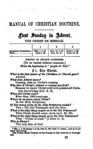 Manual of Christian Doctrine: According to the Church Catechism, Adapted to the Christian Year ..