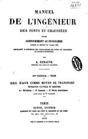 Manuel de l'ingénieur des ponts et chaussées