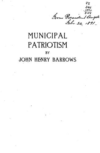 Municipal Patriotism: A Sermon ..