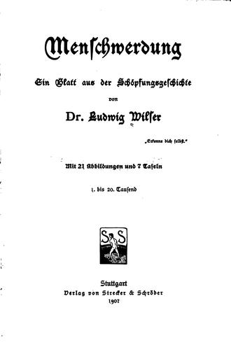 Menschwerdung: Ein Blatt aus der Schöpfungsgeschichte