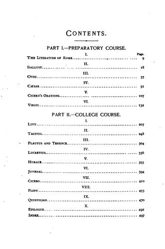 Preparatory and College Latin Courses in English (condensed and Consolidated)