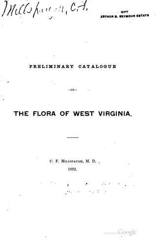 Preliminary Catalogue of the Flora of West Virginia
