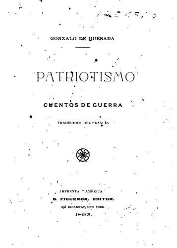 Patriotismo: Cuentos de guerra, traducidos del francés