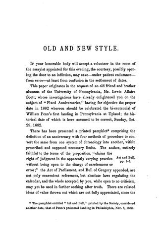 Old and New Style Fixed Dates Calenders and the Principles and Results of Emendations: A Paper ..
