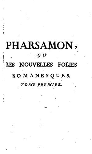 Pharsamon, ou Les nouvelles folies romanesques