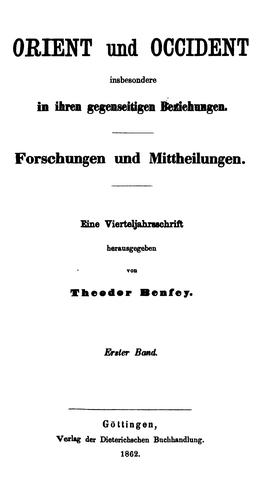 Orient und Occident