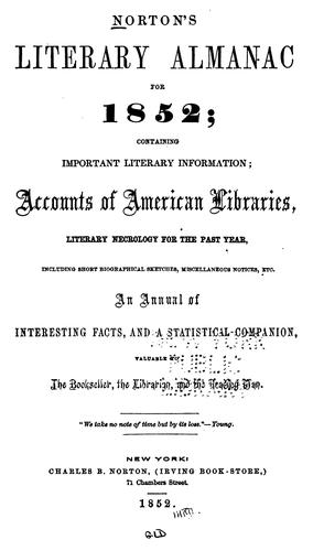 Norton's Literary Register ..