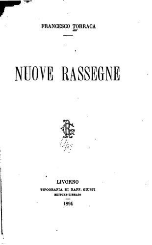 Nuove rassegne