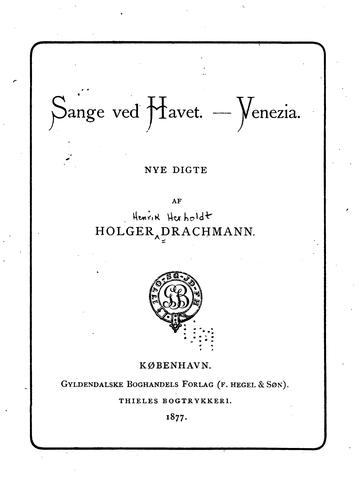 Sange ved havet.--: Venezia