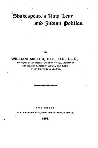 Shakespeare's King Lear and Indian Politics