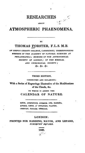 Researches about Atmospheric Phenomena