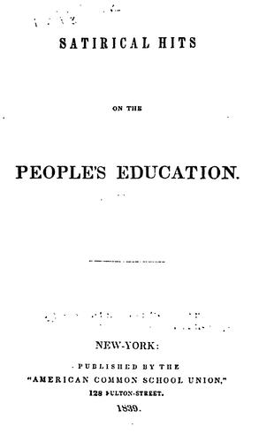 Satirical hits on the people's education