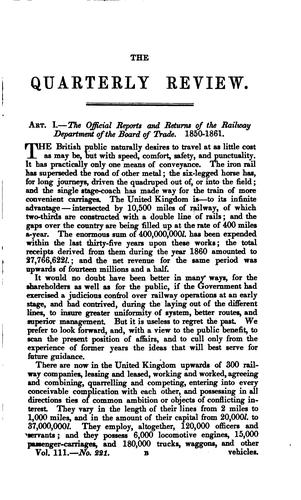 THE QUARTERLY REVIEW VOL. III