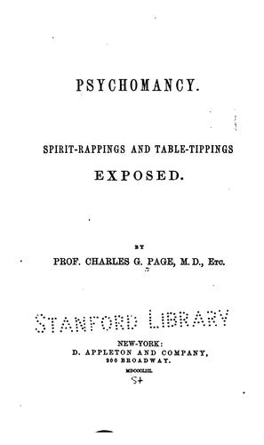 Psychomancy: Spirit-rappings and Table-tippings Exposed