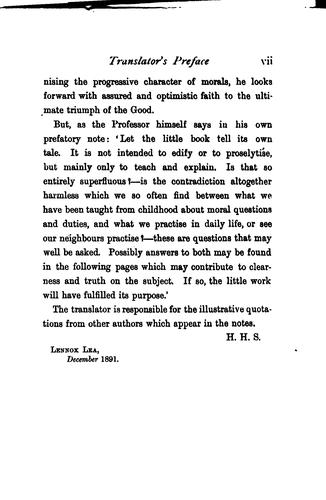 Social Ethics: Outlines of a Doctrine of Morals