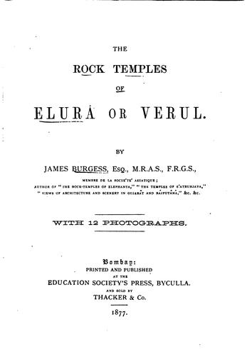 The Rock Temples of Elurâ Or Verul