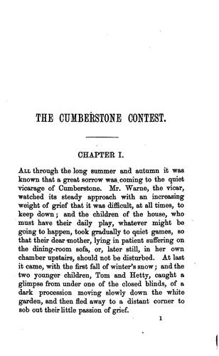 The Cumberstone contest, by the author of 'The best cheer'.