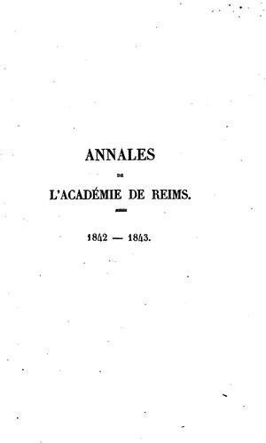 Annales de l'Académie de Reims