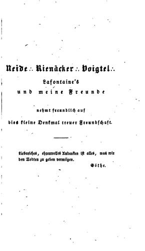 August Lafontaine's Leben und wirken