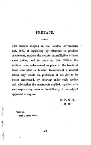 London Government Act, 1899