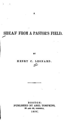 A Sheaf from a Pastor's Field