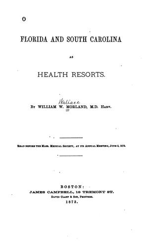 Florida and South Carolina as Health Resorts