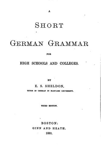 Short German Grammar ..