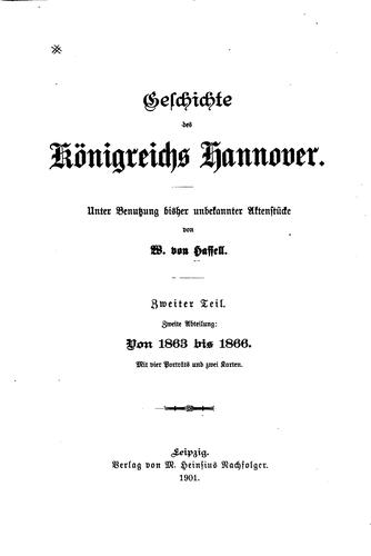 Geschichte des Königreichs Hannover: Unter Benutzung bisher unbekannter ...