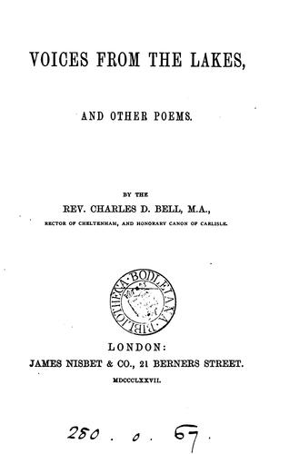 Voices from the Lakes, and other poems