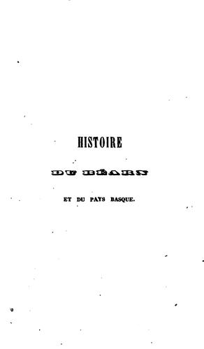 Histoire du Béarn et du pays basque