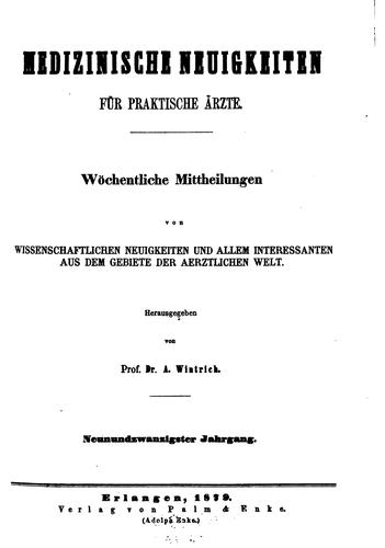 Medizinische Neuigkeiten fuer praktische Aerzte