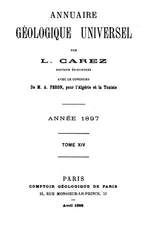 Annuaire géologique universel