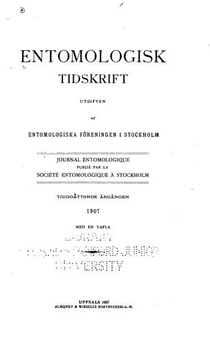 Entomologisk tidskrift