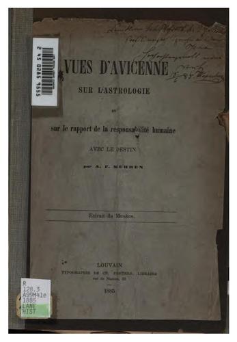 Vues d'Avicenne sur l'astrologie et sur rapport de la responsabilité humaine avec le destin