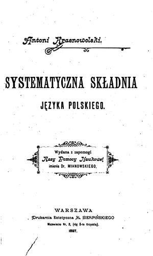 Systematyczna skladnia jẹzyka polskiego