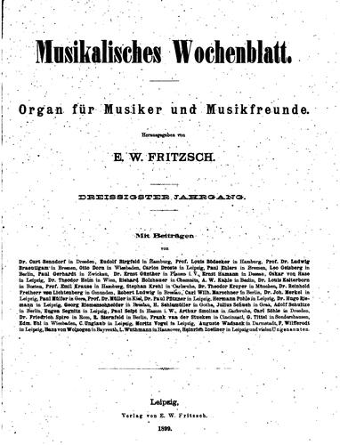 Musikalisches Wochenblatt