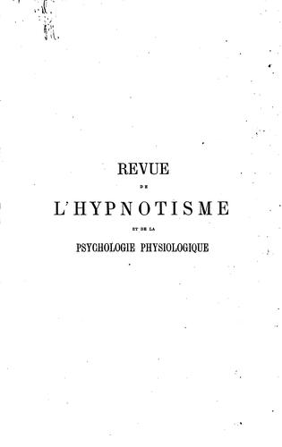 Revue de psychothérapie et de psychologie appliquée ...