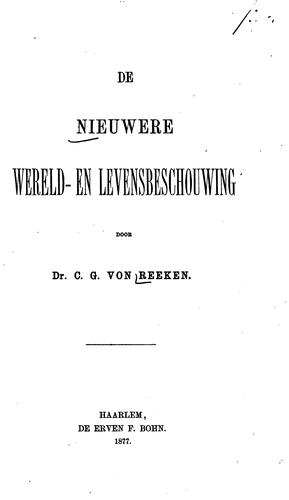 De nieuwere wereld- en levensbeschouwing