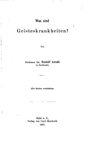 Sammlung zwangloser Abhandlungen aus dem Gebiete der Nerven- und Geisteskrankheiten