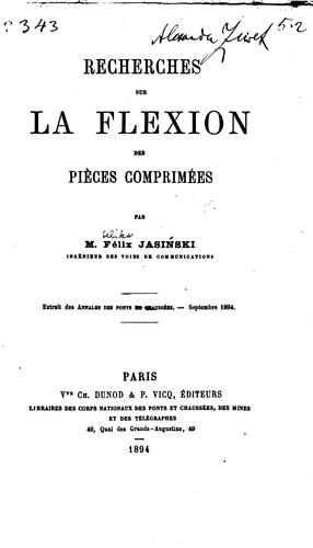 Recherches sur la flexion des pièces comprimées